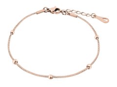 Troli Růžově pozlacený řetízek na nohu s&nbsp;kuličkami Hádek