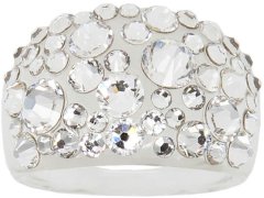 Levien Třpytivý prsten s krystaly Bubble Crystal 50 mm