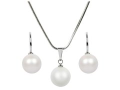 Levien Sada náhrdelníku a náušnic Pearl Pearlescent White SET-041