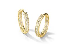 Troli Třpytivé pozlacené kruhy s&nbsp;čirými zirkony