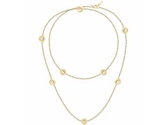 Trussardi Dlouhý pozlacený náhrdelník T-Logo TJAXC106