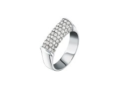 Trussardi Elegantní ocelový prsten s krystaly T-Design TJAXA520 56 mm