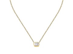 Trussardi Elegantní pozlacený náhrdelník se zirkonem T-Design TJAXA20