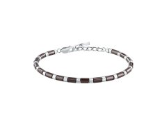 Trussardi Korálkový náramek z hnědé keramiky a oceli T-Ceramic TJAXE08