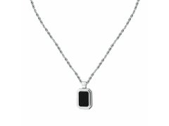 Trussardi Pánský ocelový náhrdelník s&nbsp;kůží T-Leather TJAXZ15