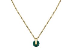 Trussardi Pozlacený dámský náhrdelník s achátem T-Round TJAYF03