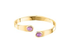 Trussardi Pozlacený otevřený náramek s&nbsp;mramorem T-Concept TJAYY15