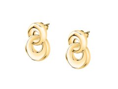 Trussardi Stylové pozlacené náušnice T-Bold TJBJV04