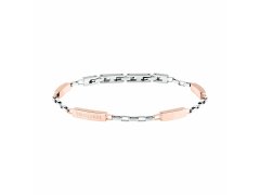 Trussardi Slušivý bicolor náramek pro muže T-Steel TJAXV36