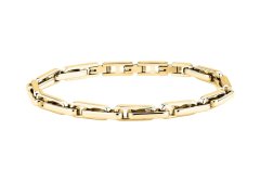 Trussardi Stylový pozlacený náramek pro muže T-Steel TJAXV51