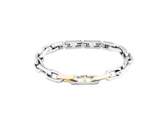 Trussardi Výrazný pánský bicolor náramek z oceli T-Steel TJAXV65