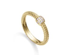Viceroy Fashion pozlacený prsten se zirkony Elegant 9124A014-30 54 mm