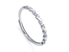 Viceroy Minimalistický stříbrný prsten se zirkony Clasica 13157A013 55 mm