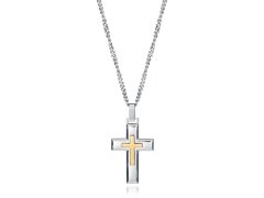 Viceroy Nadčasový bicolor náhrdelník s křížkem Magnum 75321C01012