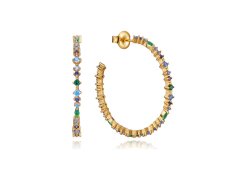Viceroy Pozlacené kruhy s&nbsp;barevnými zirkony Elegant 13136E100-39