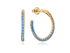 Viceroy Pozlacené kruhy s&nbsp;modrými zirkony Elegant 13135E100-33