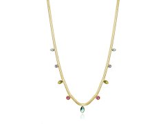 Viceroy Slušivý pozlacený náhrdelník s kubickými zirkony Chic 15138C01012