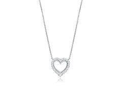 Viceroy Stříbrný dámský náhrdelník Srdce se zirkony 7118C000-38