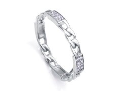 Viceroy Stylový stříbrný prsten se zirkony Clasica 13161A014 54 mm