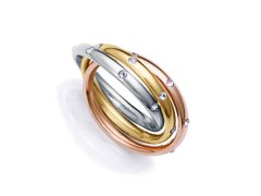 Viceroy Trojitý ocelový prsten s krystaly Chic 14192A01 52 mm