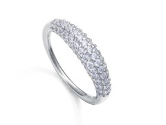 Viceroy Třpytivý stříbrný prsten s&nbsp;kubickými zirkony Elegant 9125A0 52 mm