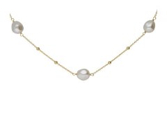 Victoria Cruz Pozlacený náhrdelník s&nbsp;perlami Sera A5565-00DG