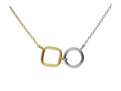 Victoria Cruz Slušivý bicolor náhrdelník ze stříbra Nivola A5508-BG