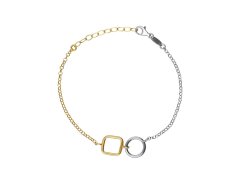 Victoria Cruz Stylový bicolor náramek ze stříbra Nivola A5510-BP