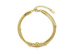 Victoria Walls Dvojitý pozlacený náramek Norevia Gold VWB260718G