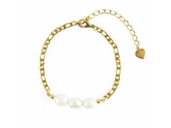 Victoria Walls Pozlacený náramek s&nbsp;pravými perlami Orlisse Gold VWB260758G