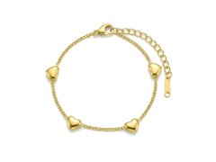 Victoria Walls Pozlacený náramek se srdíčky Vaelisse Gold VWB260689G