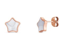 Vuch Hvězdičkové náušnice z oceli Moore Rose Gold