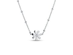Vuch Něžný ocelový náhrdelník Květina Joella Silver