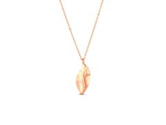 Vuch Krásný pozlacený náhrdelník List Virela Rose Gold