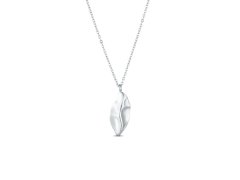 Vuch Krásný ocelový náhrdelník List Virela Silver