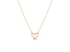 Vuch Krásný pozlacený náhrdelník Srdíčko Emery Rose Gold