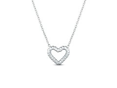 Vuch Něžný náhrdelník se srdcem Arisca Silver
