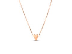 Vuch Ocelový náhrdelník s&nbsp;designovým srdcem Amora Rose Gold