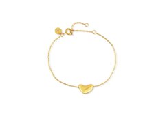 Vuch Ocelový náramek s&nbsp;asymetrickým srdcem Amoria Gold