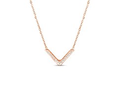 Vuch Oslnivý pozlacený náhrdelník Amelora Rose Gold