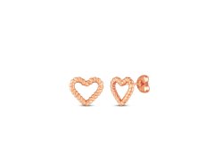 Vuch Pozlacené náušnice Srdíčka Arisca Rose Gold