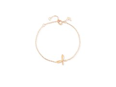 Vuch Pozlacený náramek s&nbsp;motýlkem Elaria Rose Gold