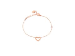 Vuch Pozlacený náramek se srdcem Arisca Rose Gold