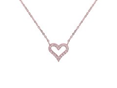 Vuch Romantický ocelový náhrdelník s krystaly Rose Gold Stipe