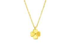 Vuch Slušivý pozlacený náhrdelník Čtyřlístek Fouria Gold