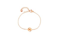 Vuch Slušivý pozlacený náramek Čtyřlístek Fouria Rose Gold