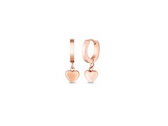 Vuch Srdíčkové náušnice z pozlacené oceli Nyvella Rose Gold