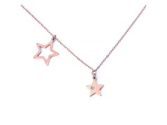 Vuch Stylový bronzový náhrdelník s hvězdičkami Rose Gold Big Star