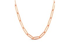 Vuch Výrazný ocelový náhrdelník Elar Rose Gold