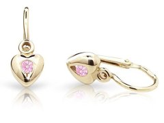 Cutie Jewellery Zlaté dětské náušnice C1556-10-X-1 růžová